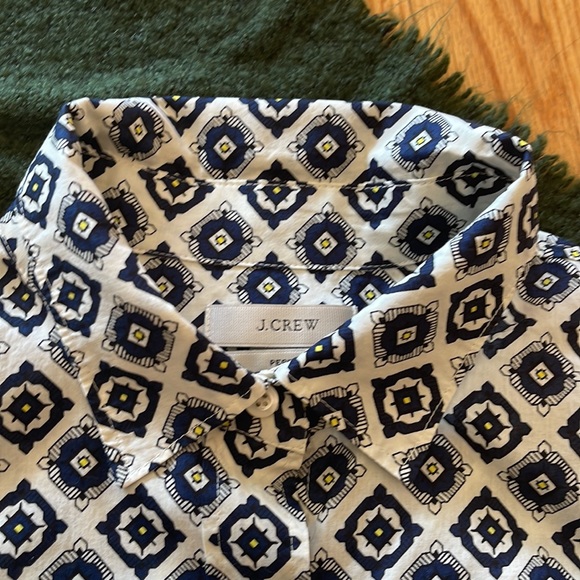 🌺 J.Crew; “Perfect,” Long-Sleeved, Button Down, Intricate Design Shirt; Sz. 4! - Picture 4 of 10